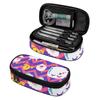 Large Capacity Pencil Case Casual 300D Polyester Zipper Closure with Mesh Pocket Removable Divider and Pen Slots for Boys Girls