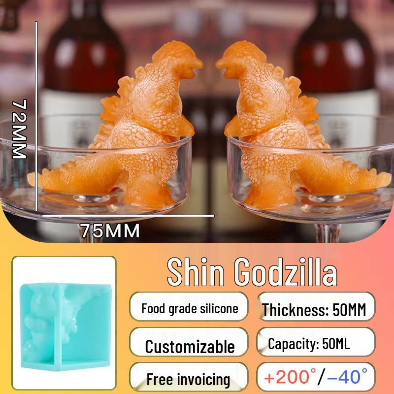 Crocodile-Shaped Silicone Ice Cube Tray for Whiskey – Large, Food-Grade, Cartoon Design