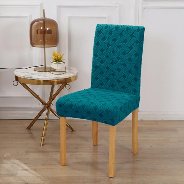 Soft Jacquard Soild Colour Chair Slipcovers Elastic Dustproof Cover Sets For Living Room Room Hotel Office Home Chairs Machine Washable Removable
