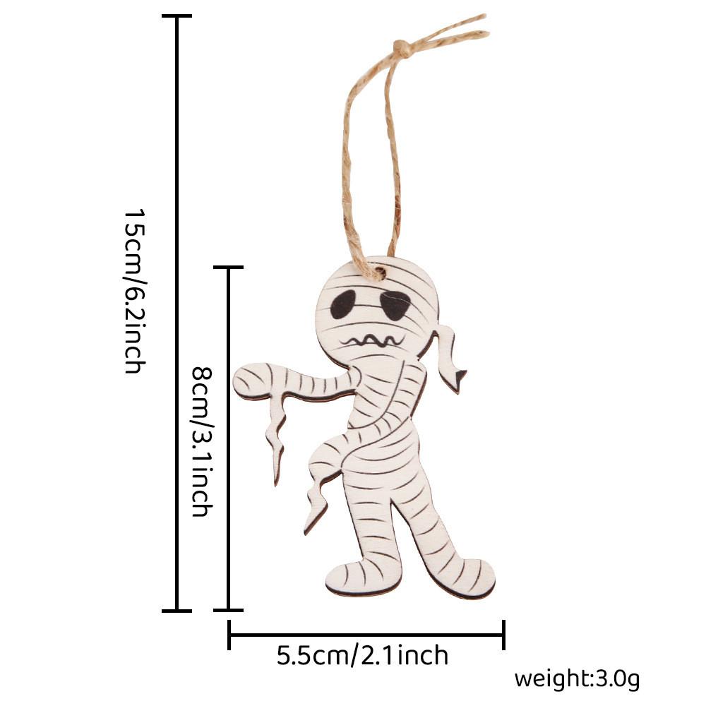 Wooden Halloween Unique Ghost Pumpkin Hanging Ornaments Perfect For Spooky Decor Party