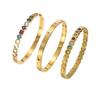 European & American Fashion Oval Zircon Bracelet: White, Pink, Green, Black, Blue - Simple, Versatile, Luxurious