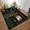 "Digital DJ Mixer Design Carpet with Colorful Waveforms and Screen Elements Print" Suitable for Use As an Anti-slip    for    Room and Bedroom Sofas