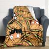 1pc Bob’s Burgers Cozy Print Blanket Lightweight Warm Flannel Throw Blanket For Sofa, Bed, Living Room