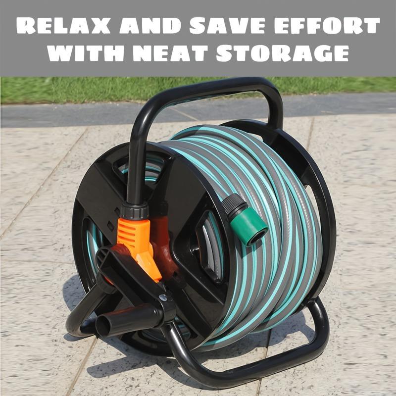 Schlauchaufroller Lagerregal Vier-Wege-Rohre Bis zu 20 Meter lang Tragbarer Wasserschlauch Schlauchaufroller Bewässerungsschlauch Aufwickelrolle