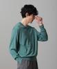 Nano Universe Fine Gauge XL Winter Knit Sweater Pill-Resistant Knit, V-Neck, Men's, (140), Green, 668-4222224,