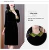 Elegant Mulberry Silk Velvet Dress: Plus Size, Flaw-Concealing, Anti-Aging, for Middle-Aged Mothers – Autumn/Winter