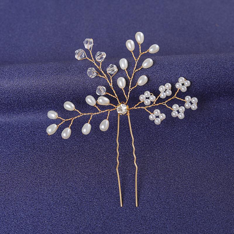 Gold Color Trendy Crystal Hair Pin For Women Party Rhinestone Hair Clip Pin Bridal Wedding Hair Accessories Jewelry Hairpin Gift