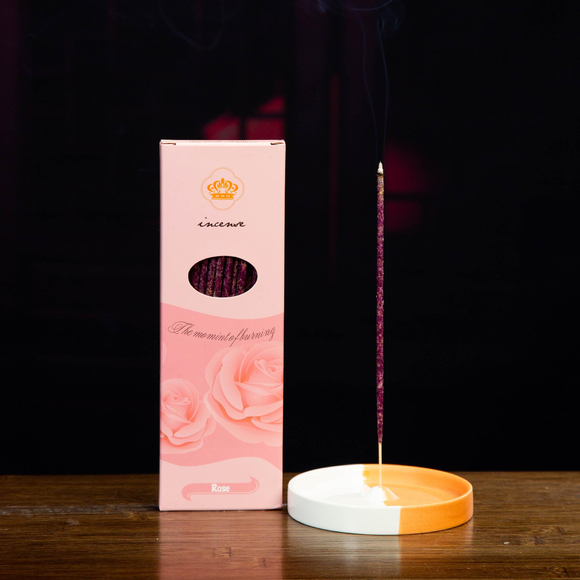 Натуральные благовонные палочки с ароматом розы Ручной работы Натуральный аромат для медитации, релаксации и позитива 001