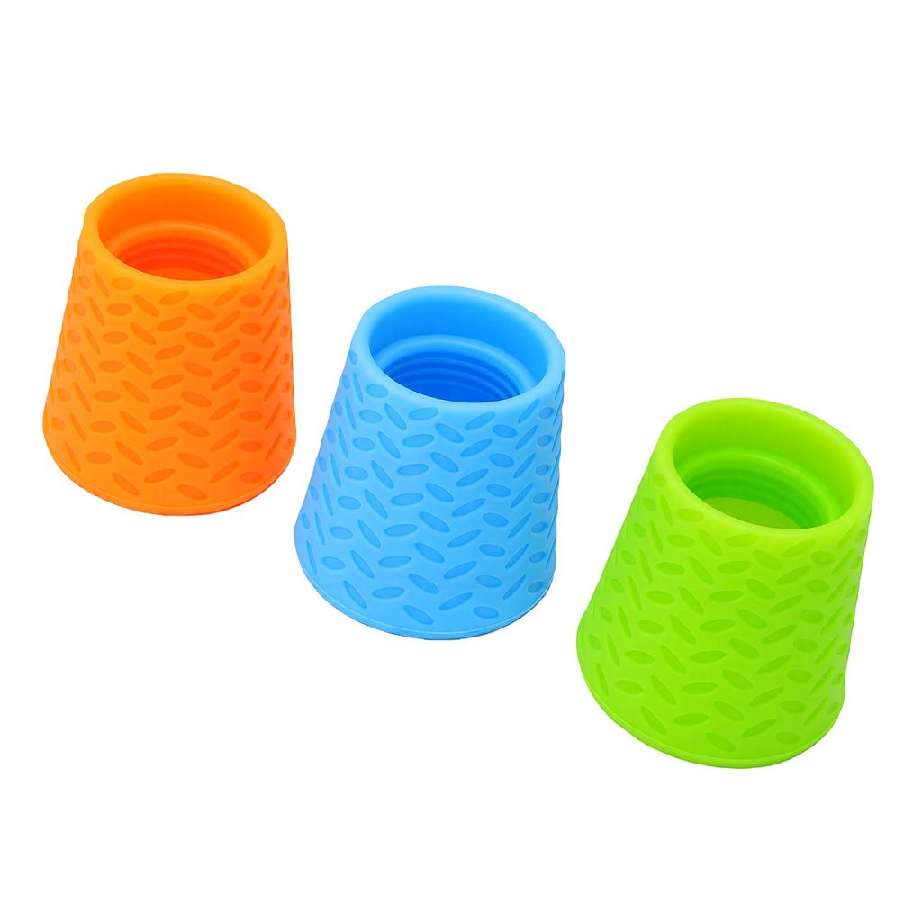 3pcs Bottle Attachment Shower Head Soft Silicone Bottle Shower Nozzle for Outdoor Use