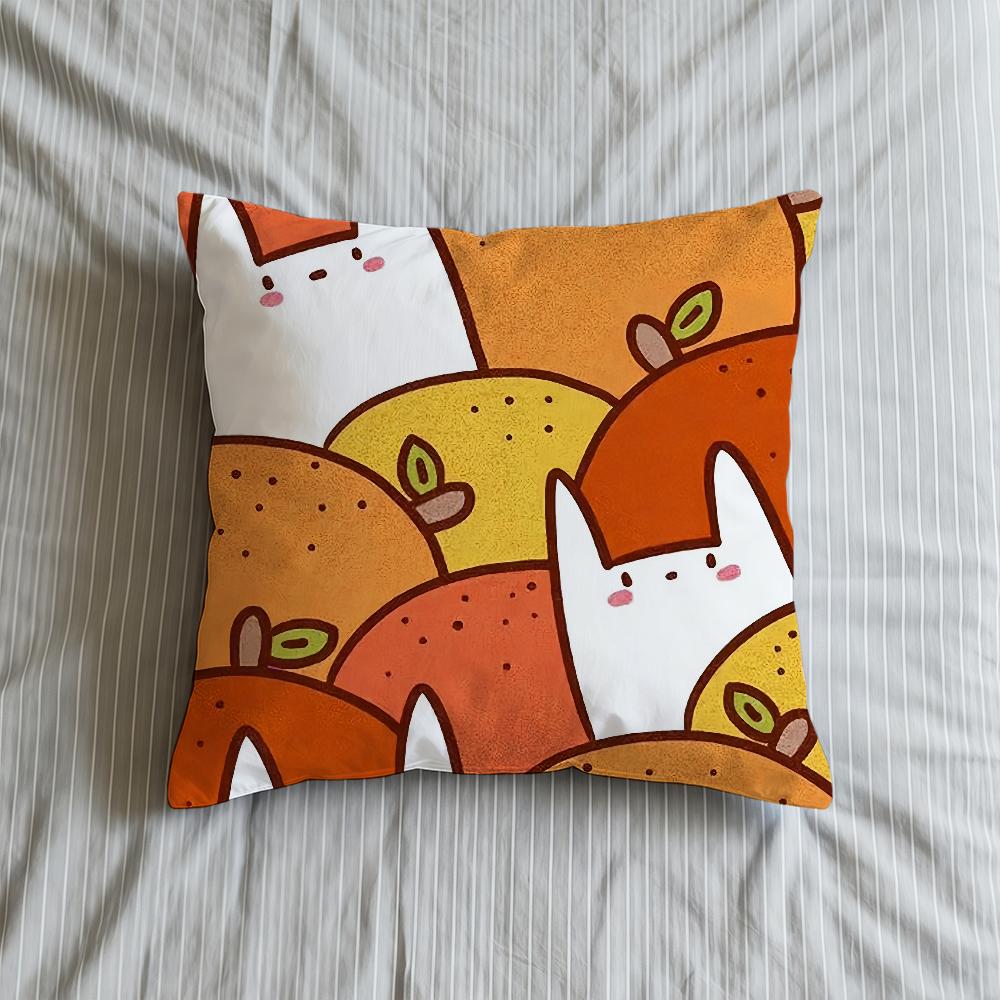 Cartoon Fruit Cute Cushion Cover Soft Case For Sofa Living Room Home Comfortable Office Decor Protective Pillow Covers