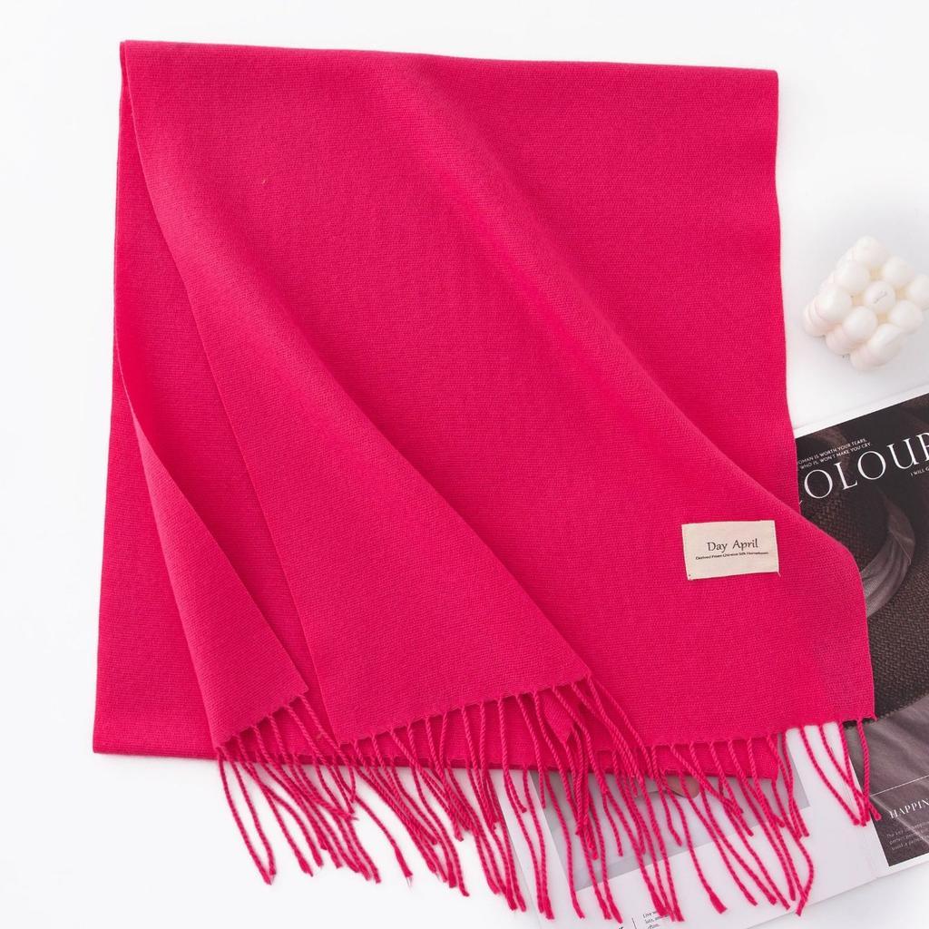 Solid Color, Maillard, Scarf, Ladies', Scarf, Warm Shawl Sunshade and Dust Prevention