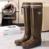 Tie Mouth Super Tall Tube Women's Fashion Adult Long Tube Over Knee Rain Boots Non-slip Anti-high Waist Boots Extra Tall Shoes