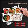 304 Stainless Steel Rectangular Divided Lunch Tray