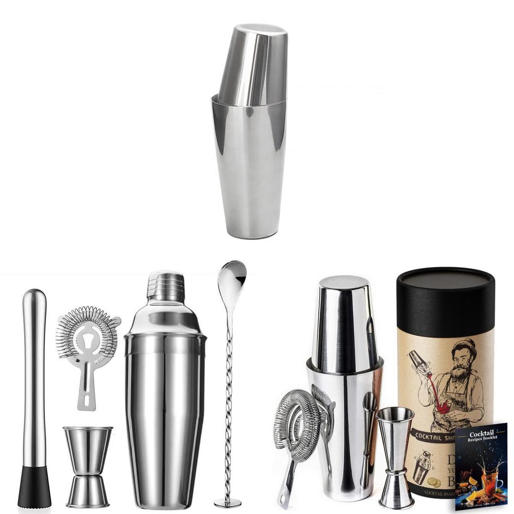 Boston Cocktail Shaker Set Edelstahl Barwerkzeuge Für Hausbar Und Partygebrauch