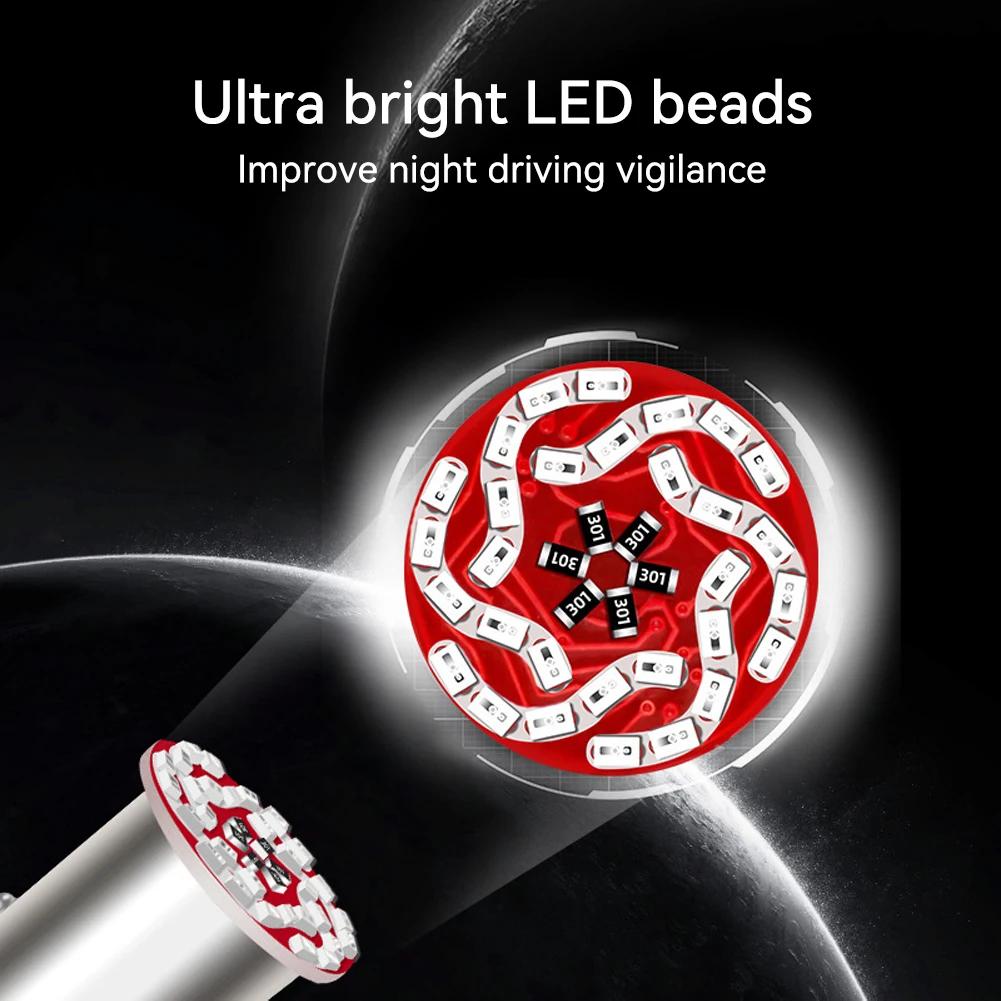 1157 BAY15D P21 Brake Light LED 5W 1156 BA15S P21W Bulbs 30 SMD Turn Signal Light Fitment Car Brake Light TailLamp Car Light DRL