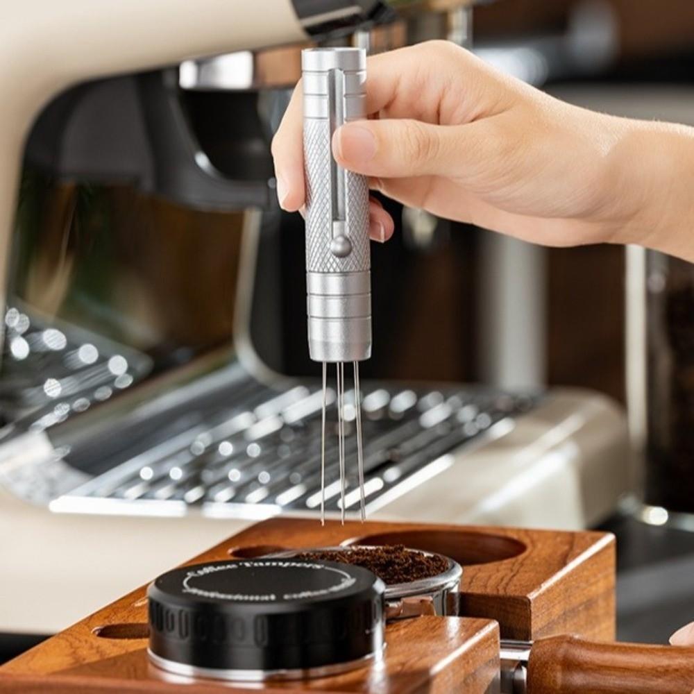 Telescopic Magnetic Needle Tamper Stainless Steel Espresso Distributor Coffee Brewing