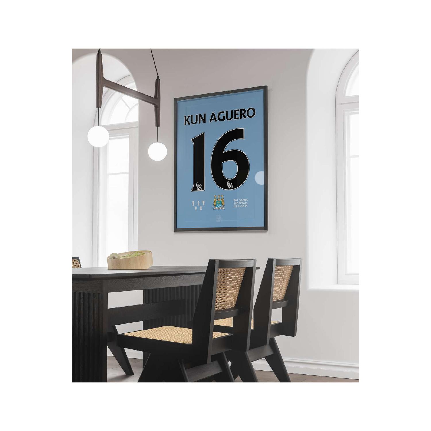 

Sergio Agero Jersey Poster Painting 21 x 30