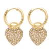 2026 New Exquisite Heart Crystal Drop Earrings for Women Luxury Gold Color Temperament Ear Buckle Wedding Jewelry Accessories