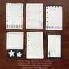 Tri-Fold Photo Album Music Theme Portable Planner Educational M5 Binder Notebook  School Supplies