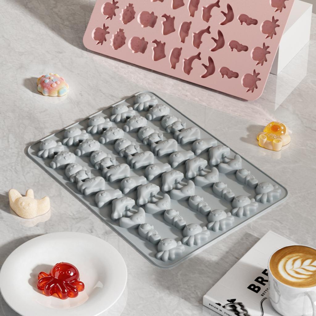 Animal Silicone Chocolate - Dolphin and Penguin Shapes, Food Grade Easy Release for Chocolate Candy and Baking, Non-Stick Flexible
