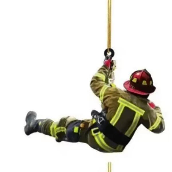 

Рождественский кулон с изображением пожарного, креативный пожарный периферийный автомобильный кулон, декоративные аксессуары для автомобиля, декор для интерьера, украшения