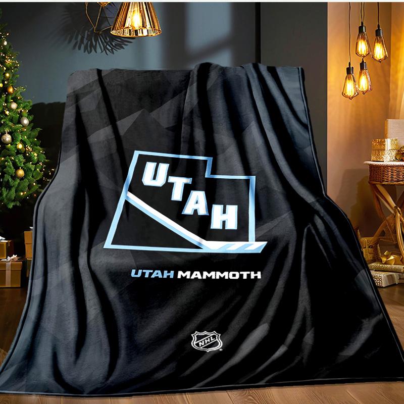 Mammoth Hockey Blanket Flannel Throw for Sofa, Indoor, Camping, Living Room, Office, Chair, And Bed Soft Birthday Gift