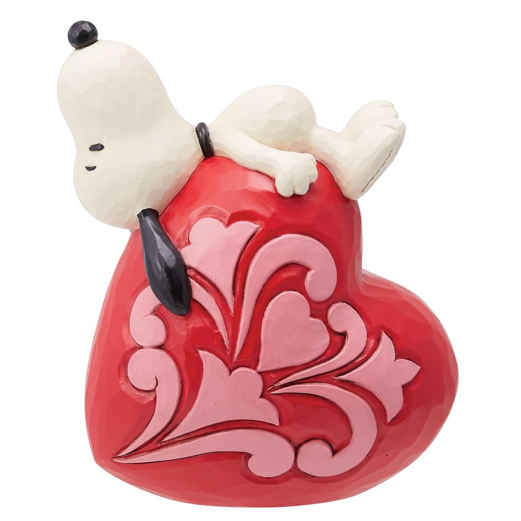 JIM SHORE Snoopy Laying On Heart 6014345