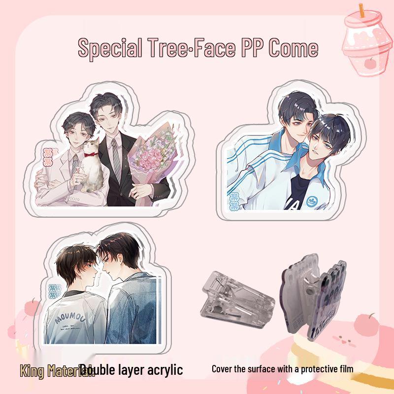 

Anime Double-Sided Acrylic Book Clips - Set of 3 Styles in OPP Bag Packaging