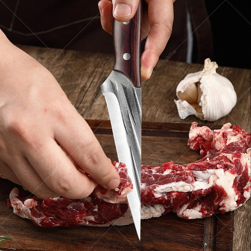 Stainless Steel Meat Cleaver Delicate Small Angle Sharp Hand Knife Comfortable Non-slip Handle with Set Kitchen Knife