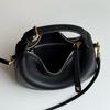 Cowhide crescent bag handbag underarm bag 2025 new casual shoulder bag messenger bag first layer women's bag mini