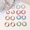 Original Bohemian Style Glass Seed Bead Winding Earrings for Women, Cute Little Earrings, Exquisite Handmade Tassel Rainbow