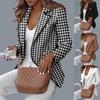 Women's Double-Breasted Long-Sleeved Suit Jacket for Spring/Autumn