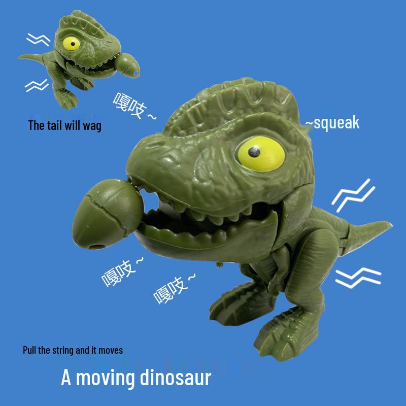 Shark & Dinosaur Keychain: Pull String Baby Shark & Big Fish Toy Pendant