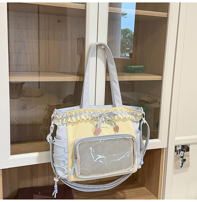 College Schoolbag Female Junior High School Student Cute Sweet Contrasting Color Large Capacity Backpack Student Backpack Trendy Fashion