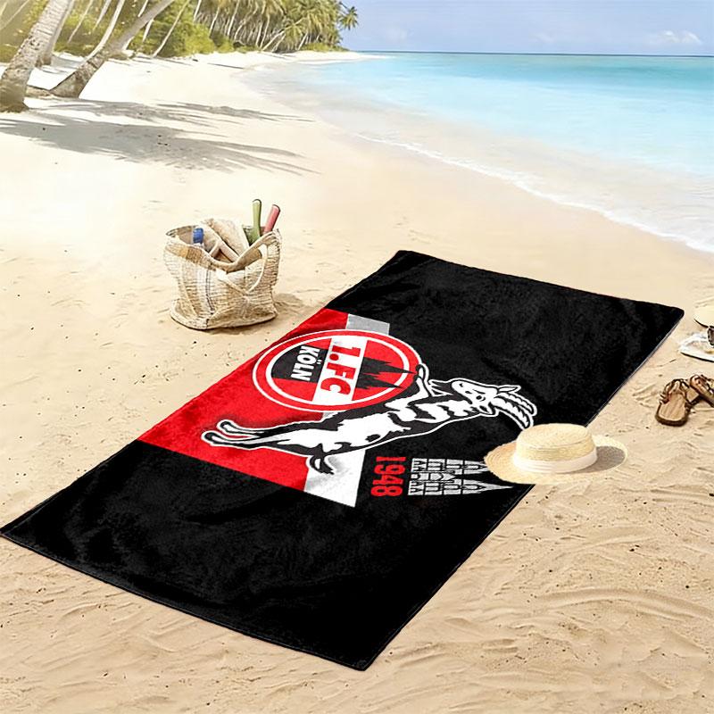 FC Köln Logo Aufdruck Strandtuch, Großes Weiches Schnelltrocknendes Handtuch für Strand Camping Schwimmen