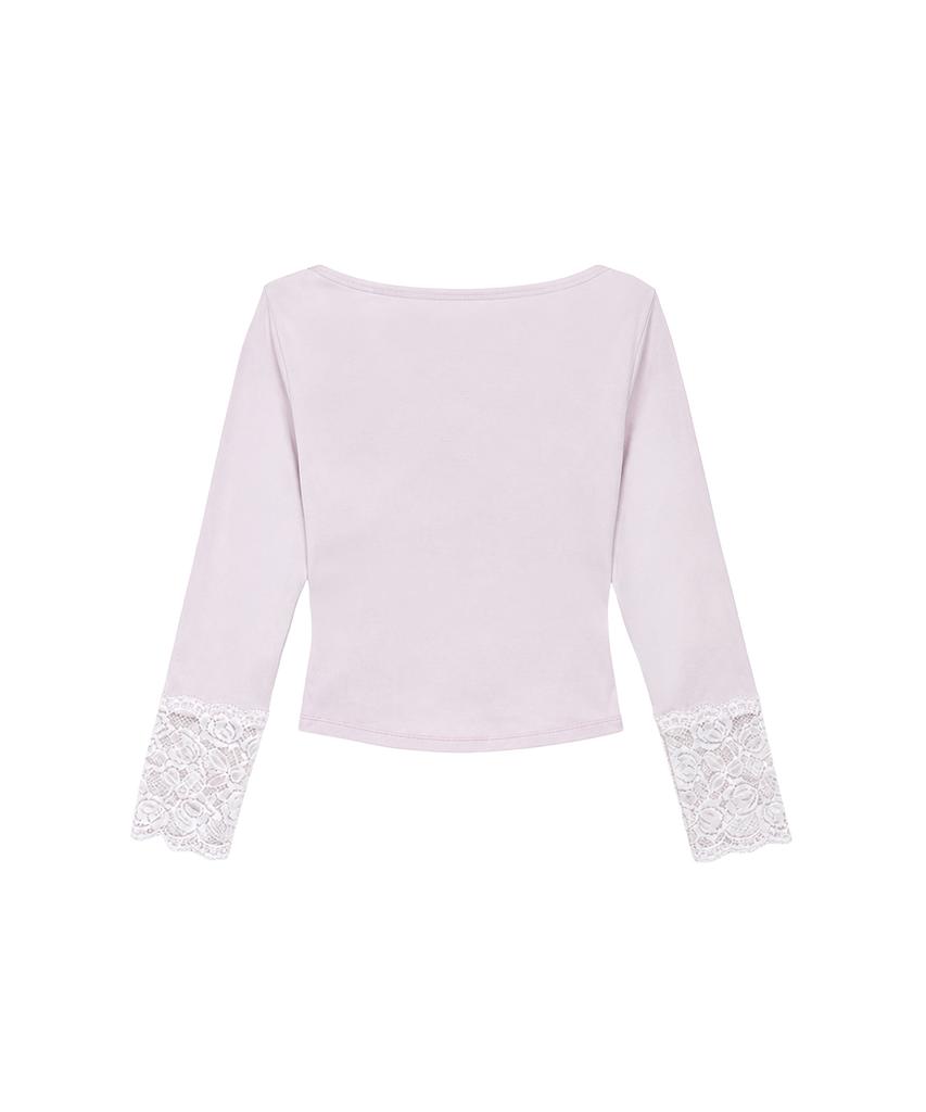 UUUUP Creamy Lace Top - Pink