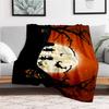 Halloween Full Moon Party Invitation CardBlanket Flannel Throw Blanket for Sofa, Bed, Travel, Camping, Office, Couch, Chair, And Bed Gift Fo