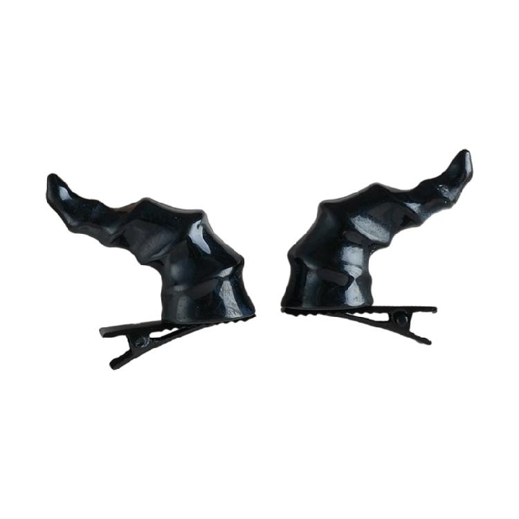Halloween Mini Dragon Barrettes Dragon Party Wear Devil Horn Shape Clip
