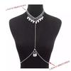 European And American Fashion Accessories, Multi-Layer Rhinestone Necklace Waist Chain, Nightclub Sexy Bikini Chest Chain Women'S Body Chain