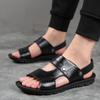 Men's Sandals Summer Leather Soft-soled Non-slip Beach Shoes 2025 New Large Size 46 Casual Wear 47 Cool Slippers