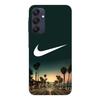 Case For Samsung Galaxy A25 Nike Logo Background California Palms At Night Maniacase