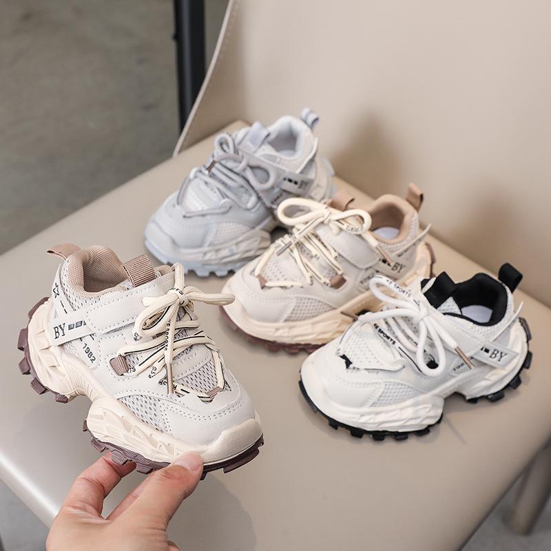 Spring Autumn Kids Breathable Chunky Sneakers Unisex Fashion Running Shoes For Boys And Girls Toddler Athletic Footwear