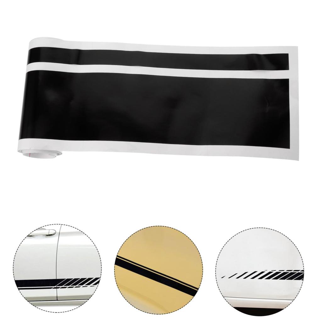 OSALADI 1 Set Side Skirt Sticker Protector Styling for Car Exterior Decoration Side Stripe Graphic Car Sticker PVC Black 2pcs