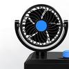 Doppelkopf USB-Ventilator für Armaturenbrett Auto ABS 360 Grad drehbarer tragbarer Fahrzeugkühlventilator für Wohnmobil