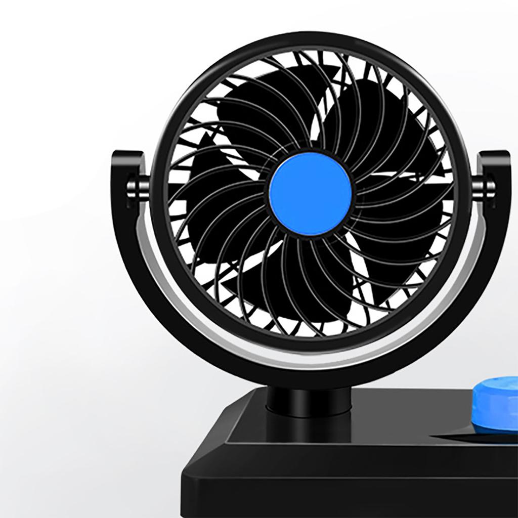 Doppelkopf USB-Ventilator für Armaturenbrett Auto ABS 360 Grad drehbarer tragbarer Fahrzeugkühlventilator für Wohnmobil
