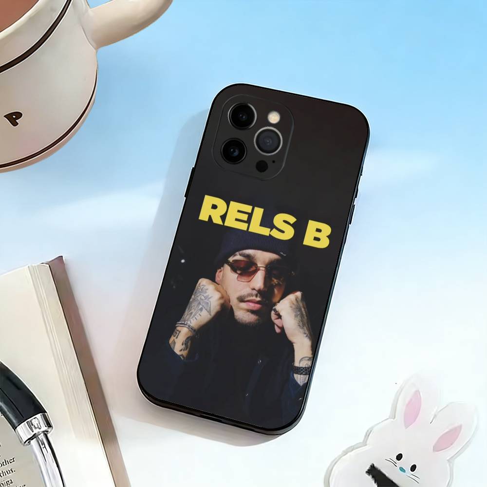 Singer R-Rels B Phone Case For iPhone 17,16,15,14,13,12,11 Plus,Pro Max,XS,Soft Silicone Black Cover