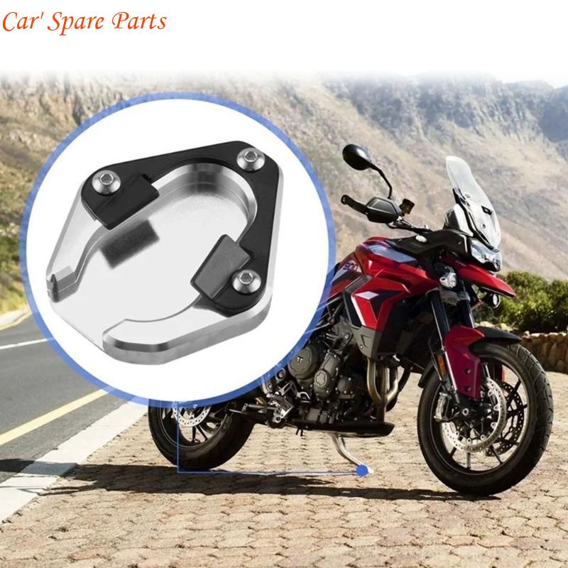 Y4UA Motorcycle Aluminum Kickstand Foot Side Stand Enlarger Pad Plate for 900