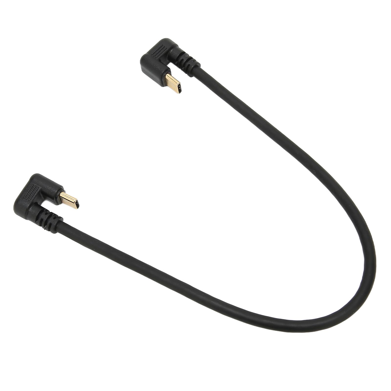 

Data Extension Cable 10Gbps Gold Plated Fast Elbow Male to Male USB 3.1 Type C Cord 11.8in