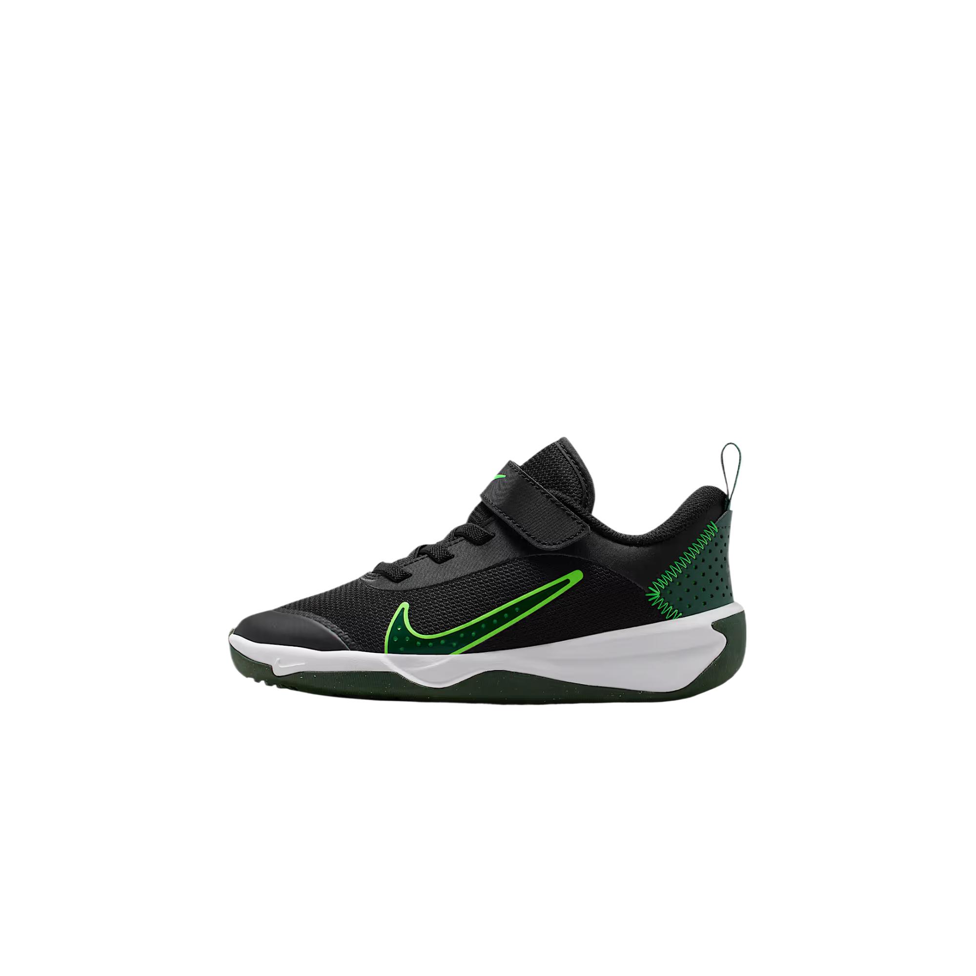 

Nike Детские кроссовки Omni Multi-Court PS Black Green Strike Fir DM9026-012 28
