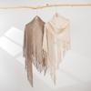Women's 100% Pure Cashmere Shawl - Autumn/Winter Fashion Tassel Knit Scarf
